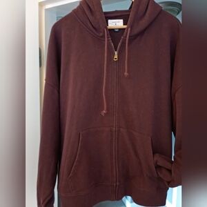 American Eagle~ Super Cozy Burgundy Zip Up Hoodie (XL)